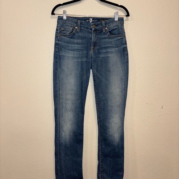 7 For All Mankind Denim - 7 For All Mankind Kimmie Straight-Leg Jeans – Size 0/2 | Mid-Rise, Classic Fit